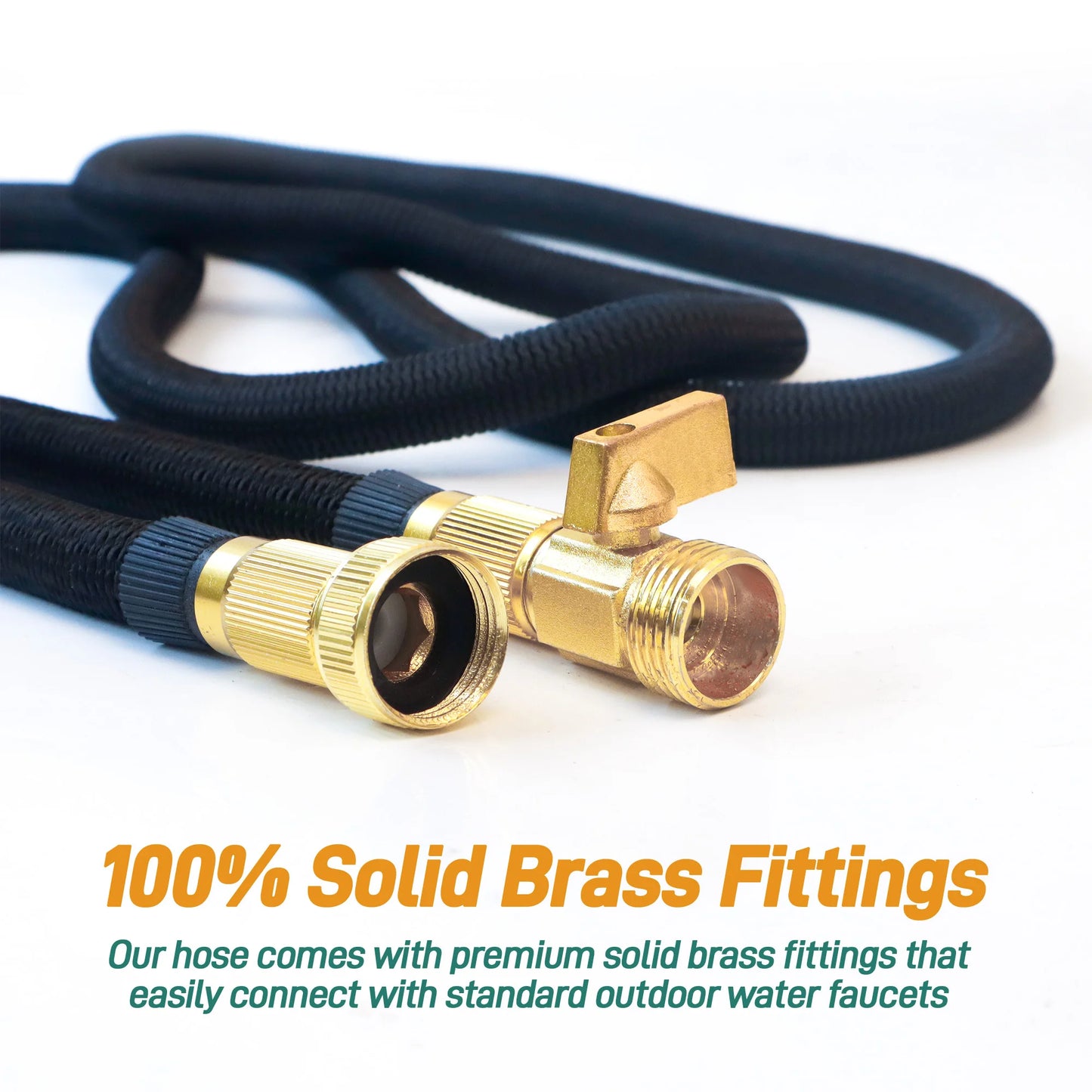 100ft Expandable Garden Hose With Nozzle Lightweight Durable