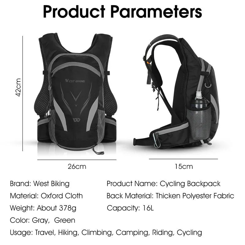 West Biking 16L Cycling Backpack Waterproof Ultralight Bag - Get Outside Today 25