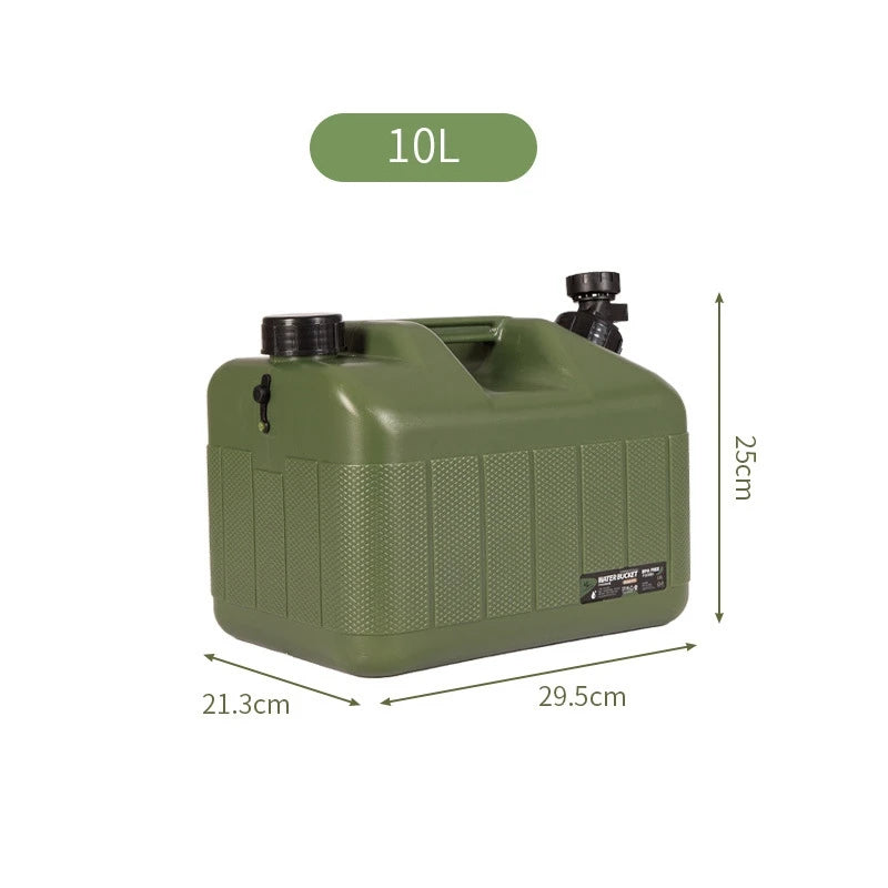 Desert Fox 10L/12L/18L/25L Large Military Green Water Tank Carrier Container with Spigot for Camping Outdoors Hiking Accessories - Get Outside Today 25