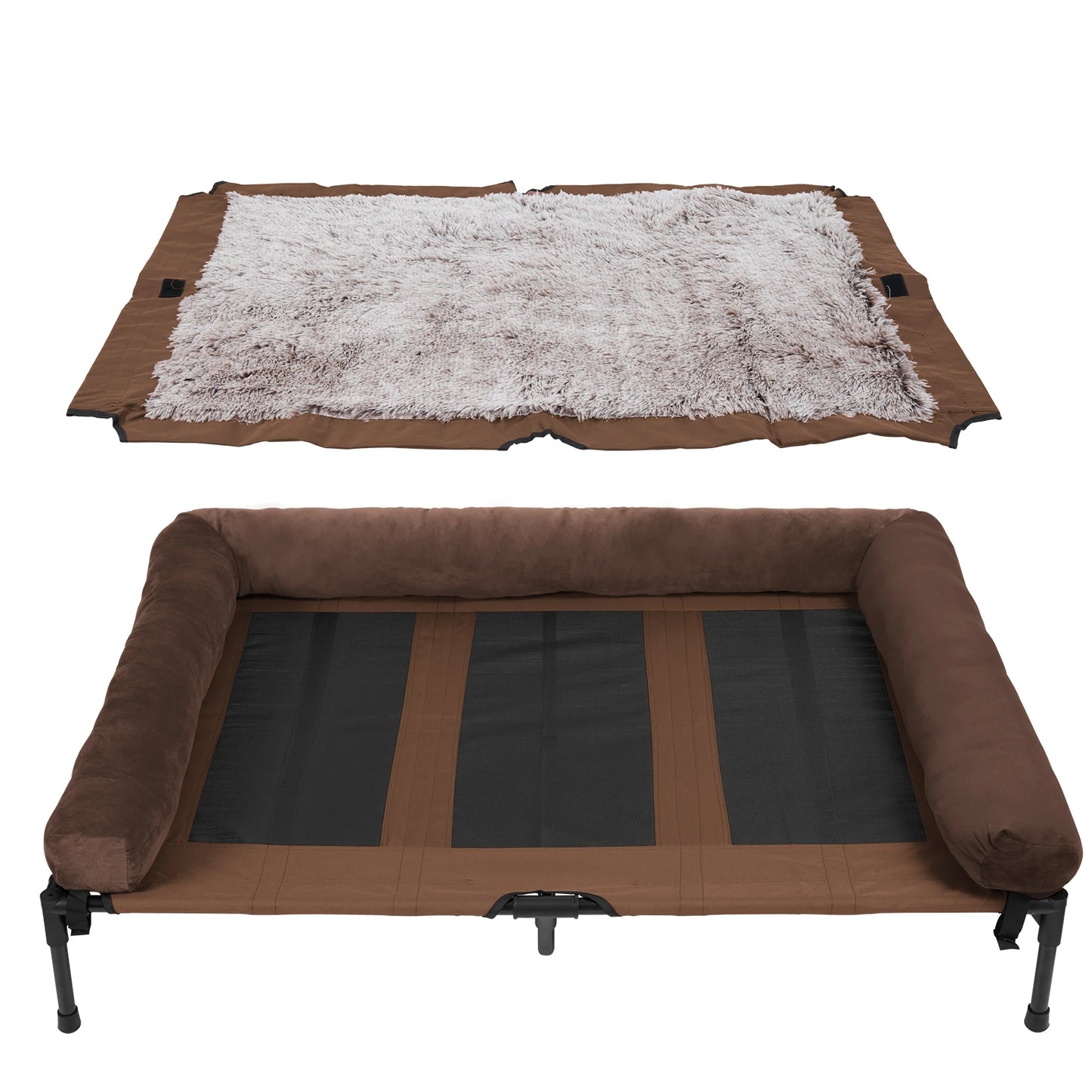 Extra Large Cooling Elevated Dog Bed with Bolster Waterproof - Get Outside Today 25