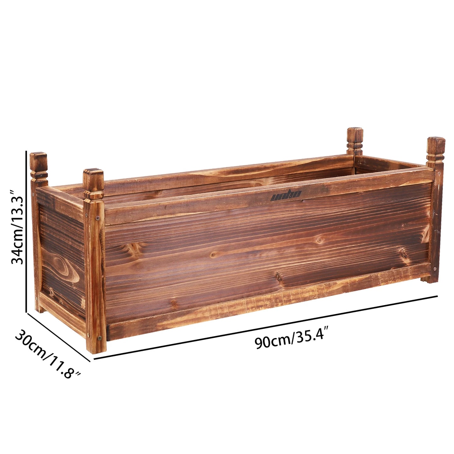 Raised Garden Bed Flower or Vegetable Planter Window Mounted Plant Box for Garden Yard Wooden Planter Box