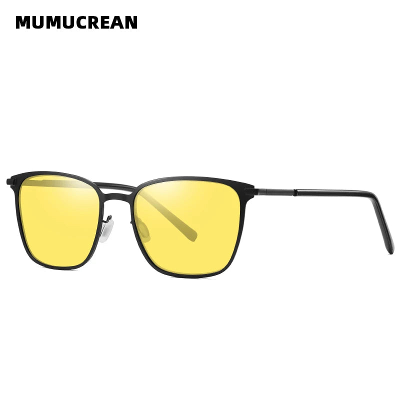 Men's Sunglasses New Arrival Square Polarized Sunglasses Metal Driver Night Vision Goggles Sunglasses - Get Outside Today 25