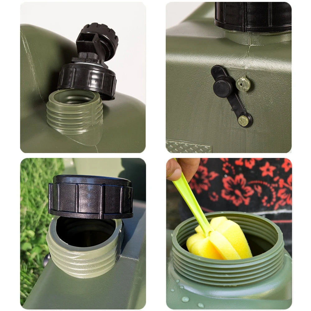 Desert Fox 10L/12L/18L/25L Large Military Green Water Tank Carrier Container with Spigot for Camping Outdoors Hiking Accessories - Get Outside Today 25