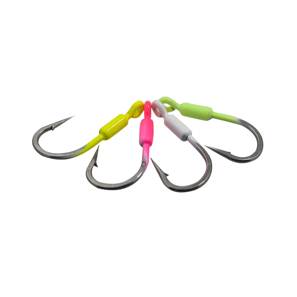 40pcs Snapper Jig Weighted Hooks 3g White/Pink/Yellow/Chartreuse Fishing Hooks - Get Outside Today 25