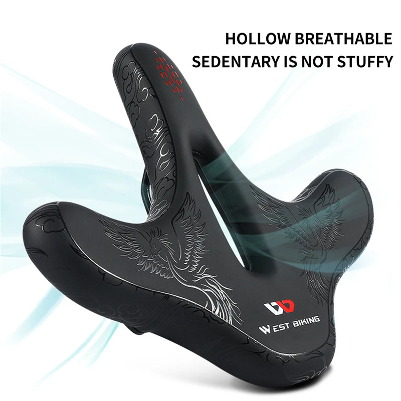 WEST BIKING Widen Ergonomic Bicycle Saddle Comfortable Cushion Pad MTB Road Bike Saddle Breathable Shockproof Cycling Seat - Get Outside Today 25