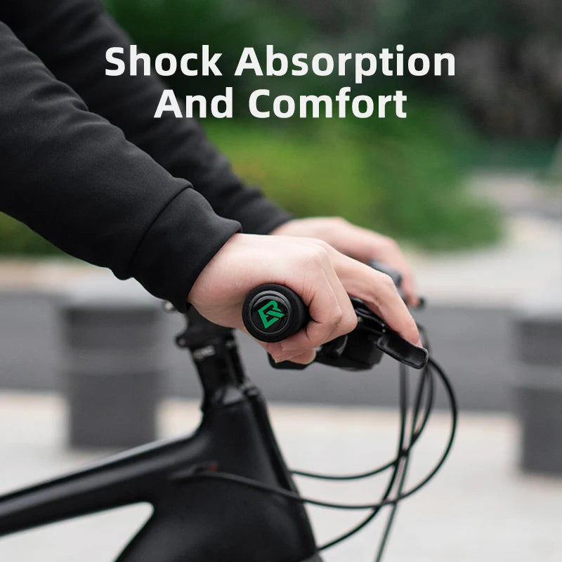 ROCKBROS Cycling Bicycle Gear Grips MTB Bike Silicone Sponge Handlebar Soft Ultralight Grips Anti-skid Shock-absorbing Bike Part