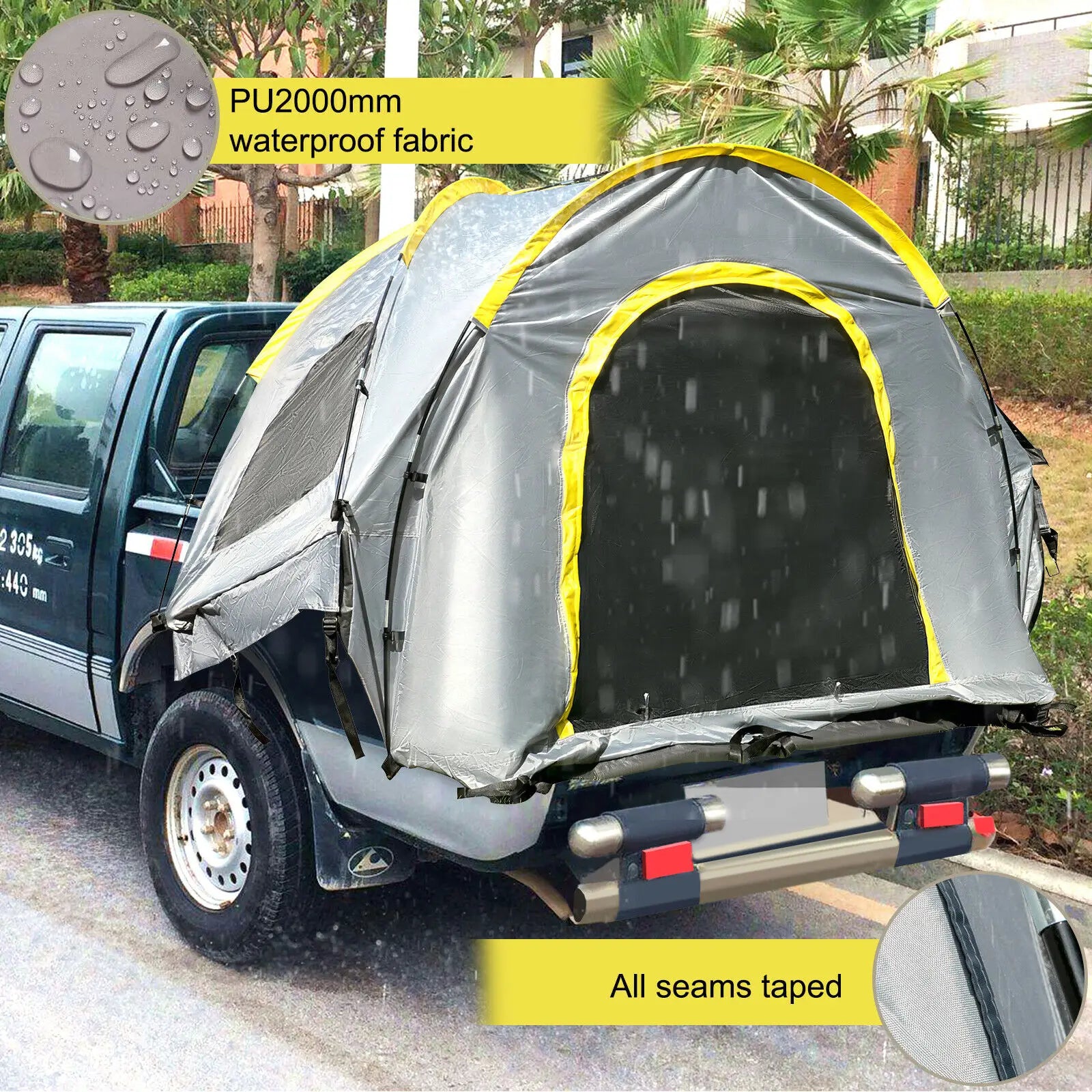VEVOR 5 to 8 Feet Waterproof Truck Tent for Full and Mid Size Trucks 2 Person Sleeping Capacity Ideal for Camping and Hiking - Get Outside Today 25