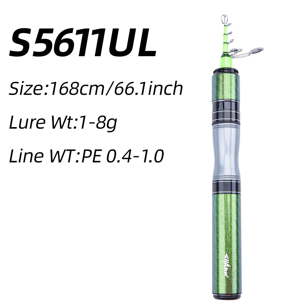 FishingFan Super Short Mini 1.53m 1.68m 1.8m Ultralight Carbon Telescopic Travel Fishing Rod - Get Outside Today 25