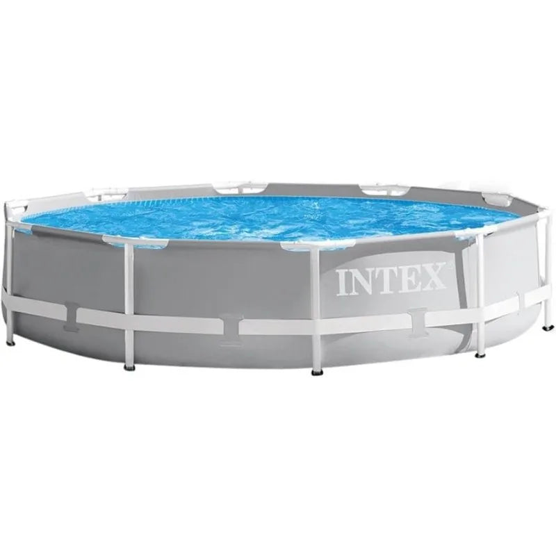 Intex 26723EH Prism Frame Premium Above Ground Swimming Pool Set: 15ft x 42in – Includes 1000 GPH Cartridge Filter Pump