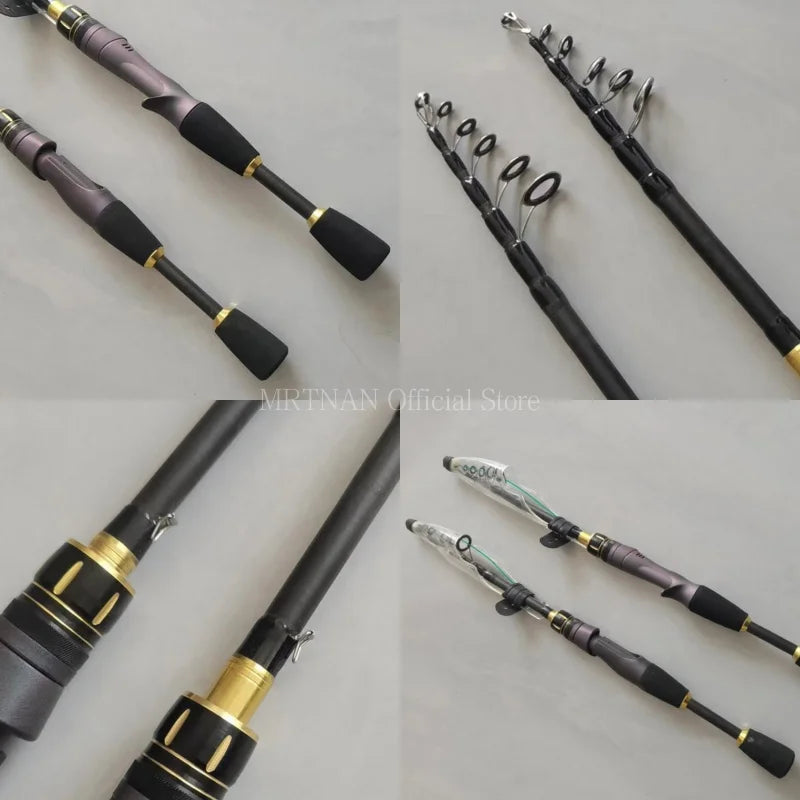 1.8M 2.1M 2.4M 2.7M Ultra Short Telescopic Fishing Rod Multifunction Spinning Casting Rod High Carbon Durable Fish Pole - Get Outside Today 25