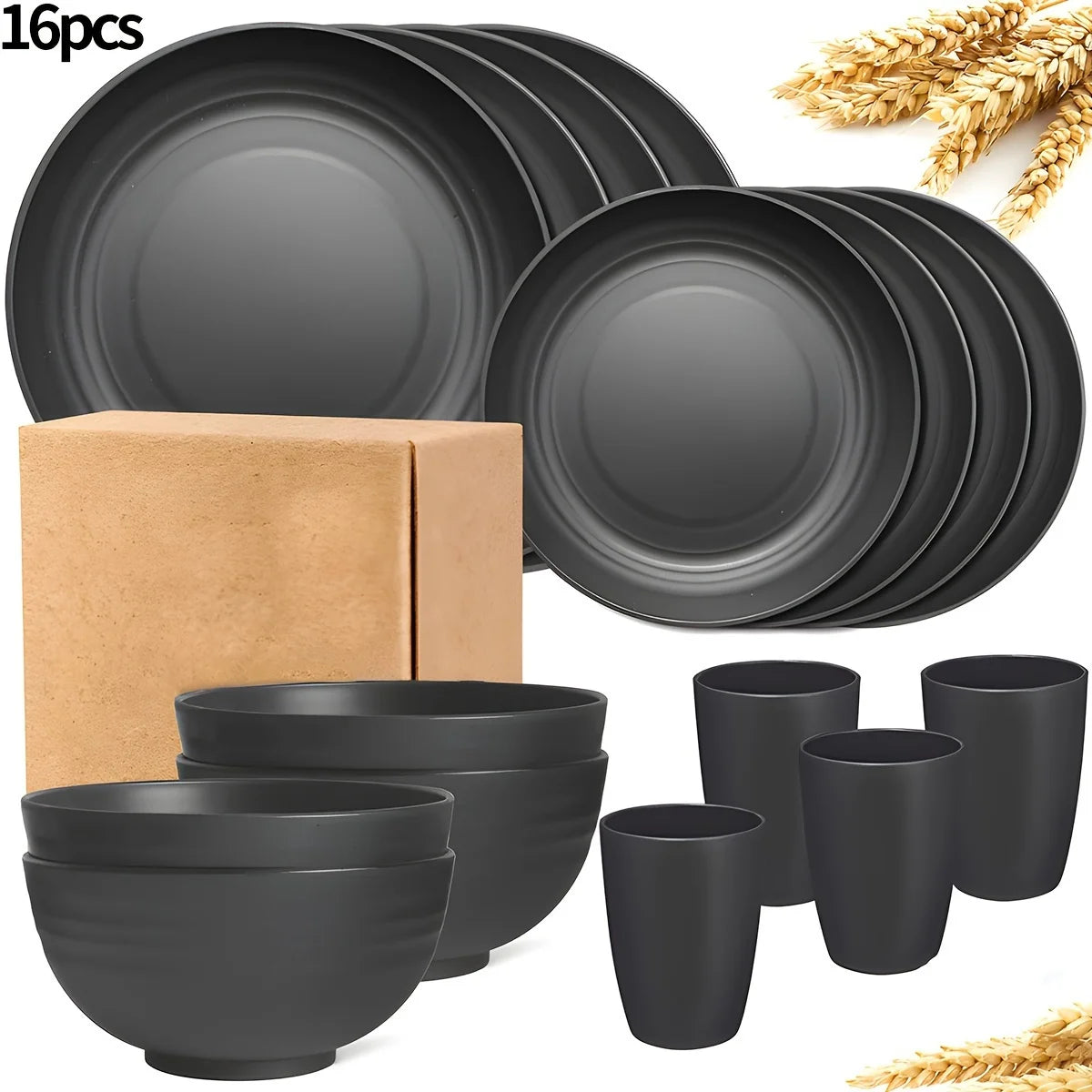 16/32pcs Tableware Set, Include Plates, Bowls Cups For Home Family Day Camping Picnic Party, Kitchen Supplies - Get Outside Today 25