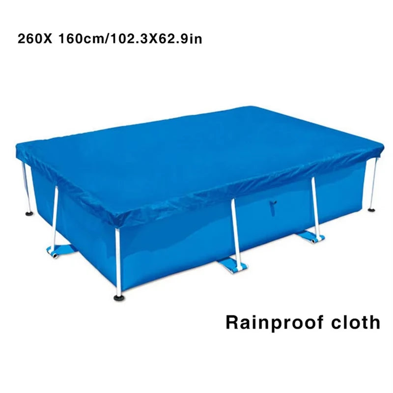 Rectangular Swimming Pool Cover Waterproof Dustproof Garden Outdoor Pool Tub Blanket Accessories