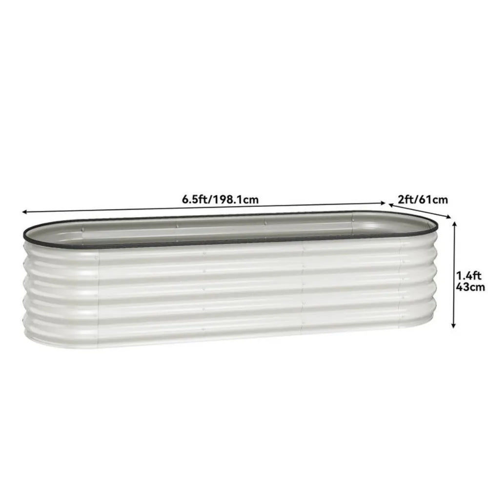 Outdoor Raised Garden Bed Kit Galvanized Metal Planter Box with Rubber Gloves - Get Outside Today 25