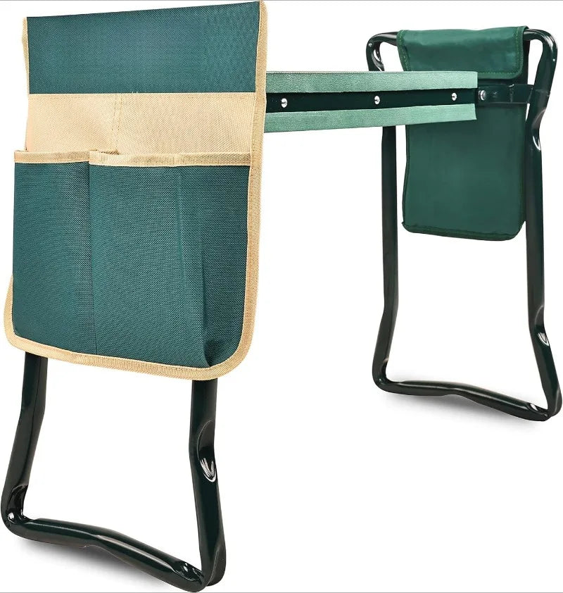 Portable Garden Kneeler and Seat Heavy Duty Garden Bench with Two Large Tool Pouches Prevent Knee and Back Pain Folding Sturdy Gardening Tools Gifts for Gardeners