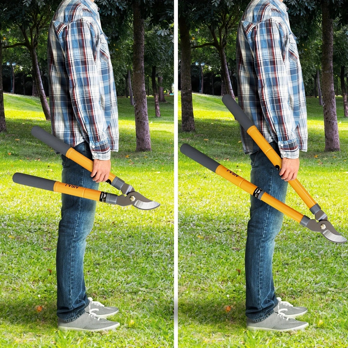 AIRAJ Bypass Lopper Hedge Shears Pruning Shears Garden Clippers