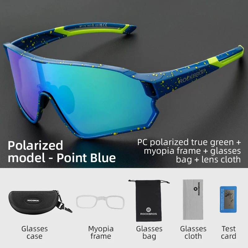 ROCKBROS Polarized Glasses UV400 Sunglasses Sport Protection Glasses Bicycle Eyewear Outdoor Hiking Camping Golf Cycling Goggles - Get Outside Today 25