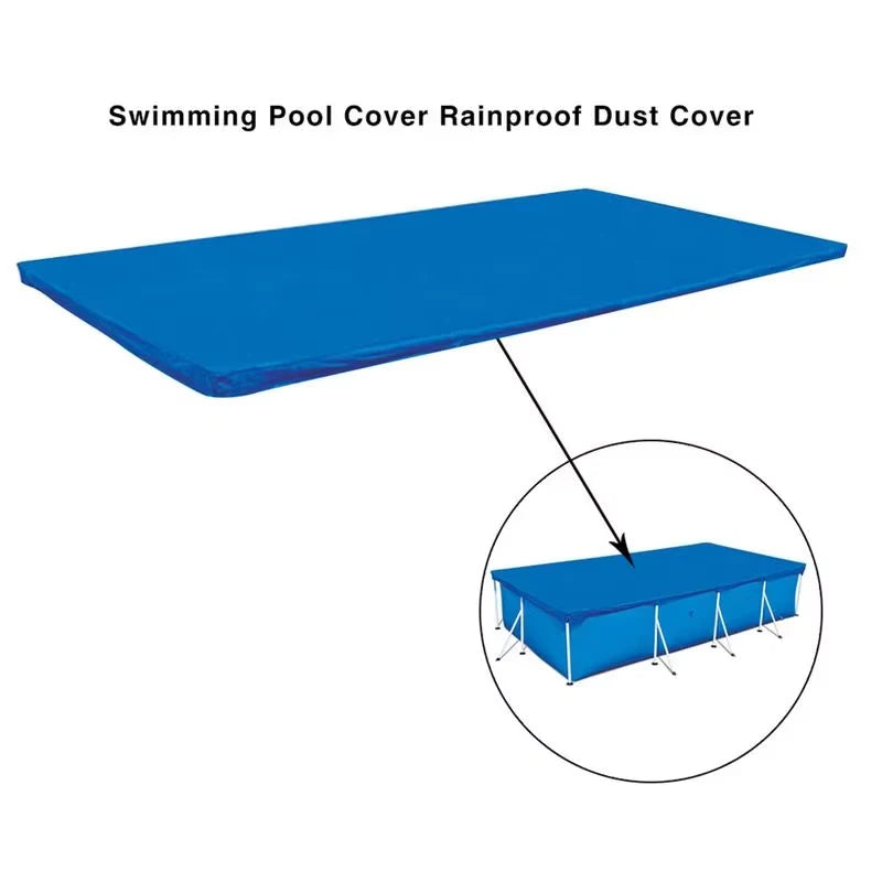 Rectangular Swimming Pool Cover Waterproof Dustproof Garden Outdoor Pool Tub Blanket Accessories