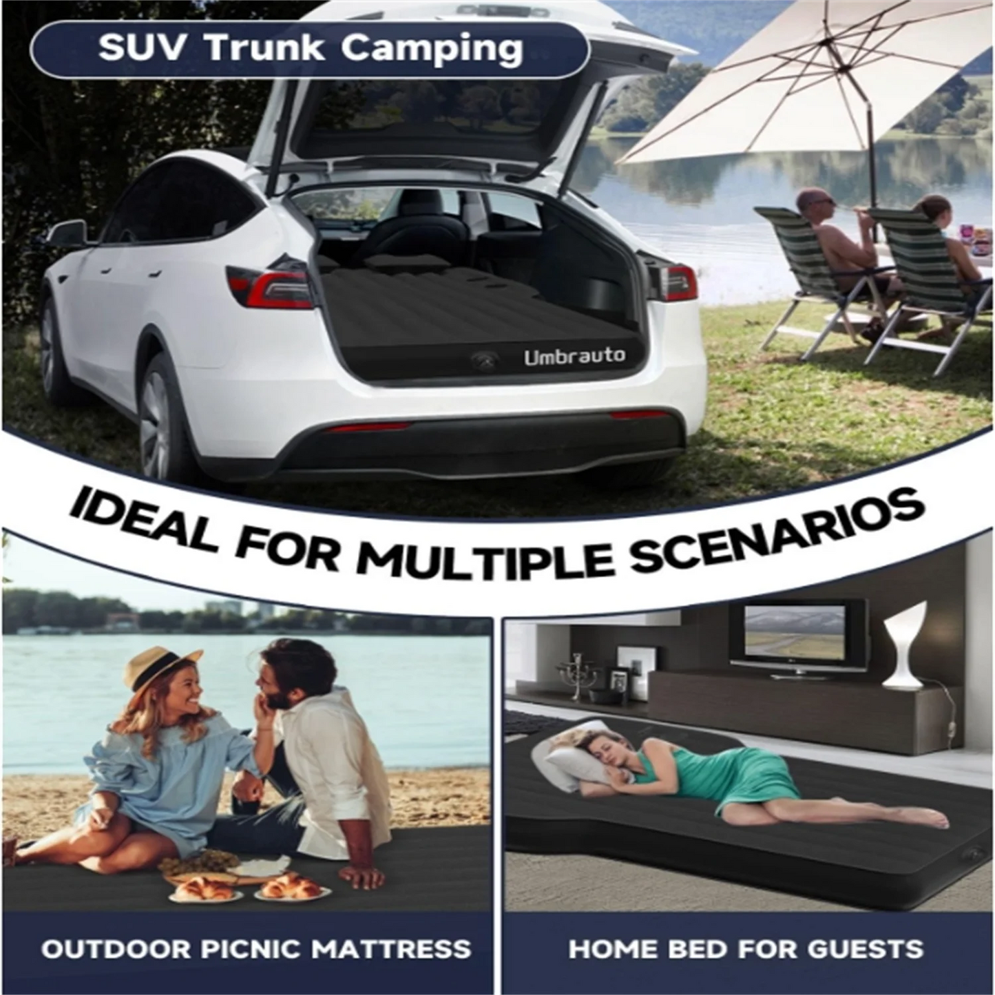Umbrauto for Tesla Model Y Air Mattress 2024 Inflatable Camping Airbed - Get Outside Today 25