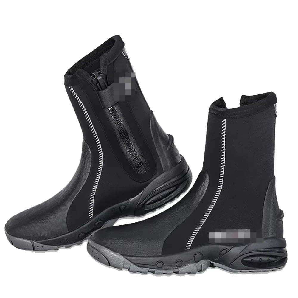 5mm Neoprene Dive Boots Wetsuit Side Zipper for Men and Women Snorkeling Scuba Diving Shoes Water Sports Accessories