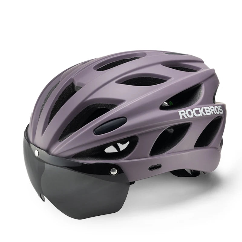 ROCKBROS Cycling Helmet Lightweight Integrated Helmet Head Protection Safety Helmet With Goggles Men Women MTB Road Bike Helmet - Get Outside Today 25