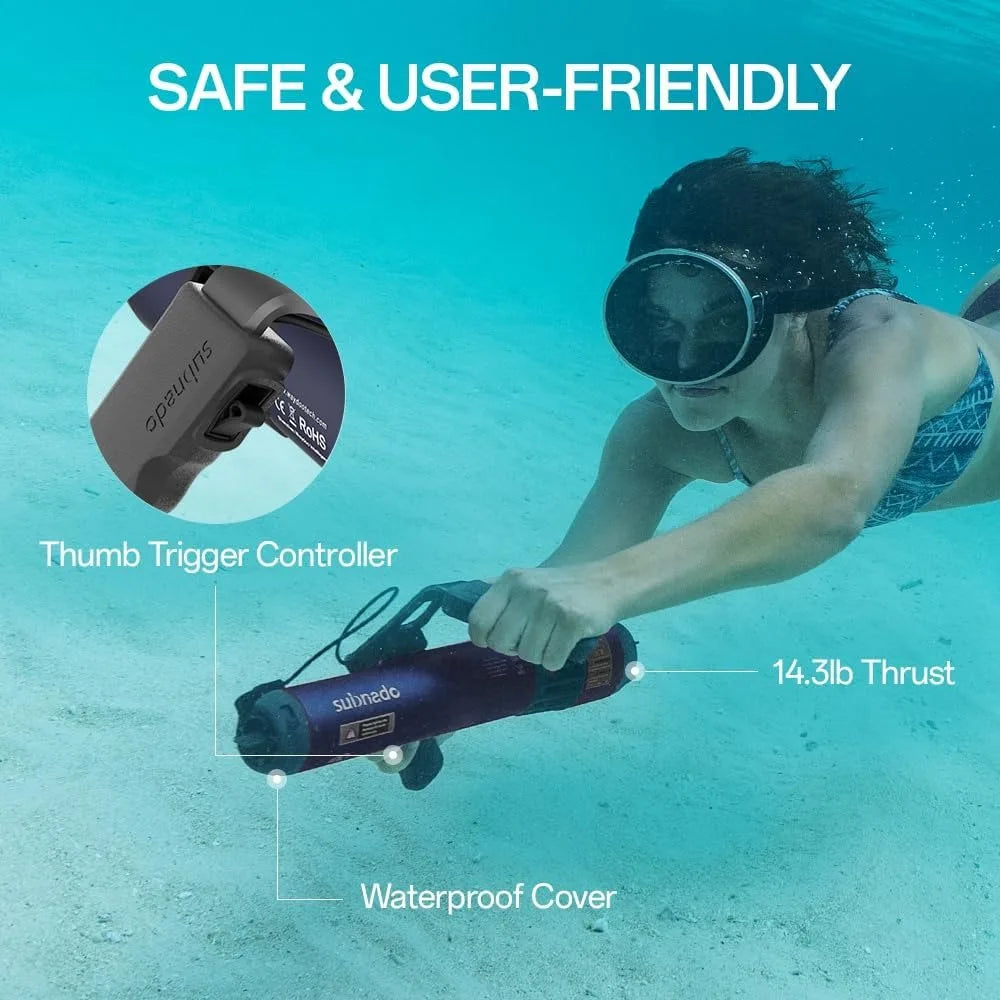 Water Sports Diving Scooter with Removable Handle Compact and Portable Water Scooter for Adults and Kids