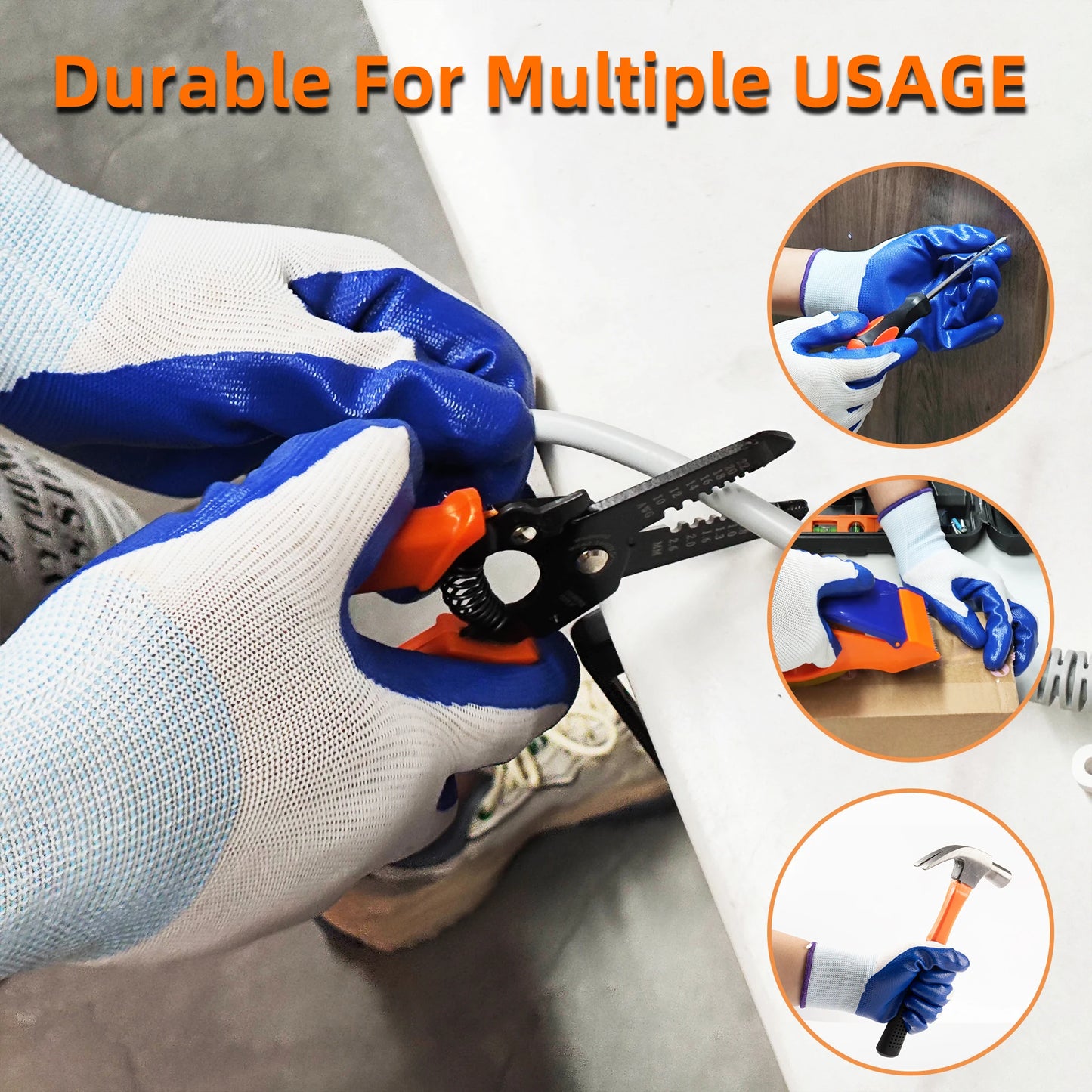 6-Pack Nitrile Rubber Gloves Oil-Resistant Grip Medium - Get Outside Today 25