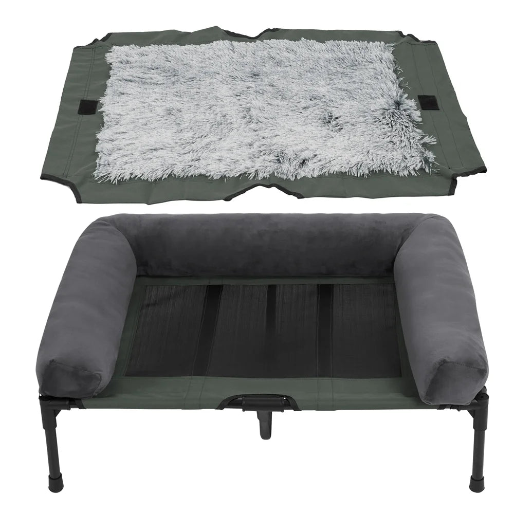 XXL XL Large Dog Bed Outdoor Raised Dog Bed with Cooling Mat - Get Outside Today 25