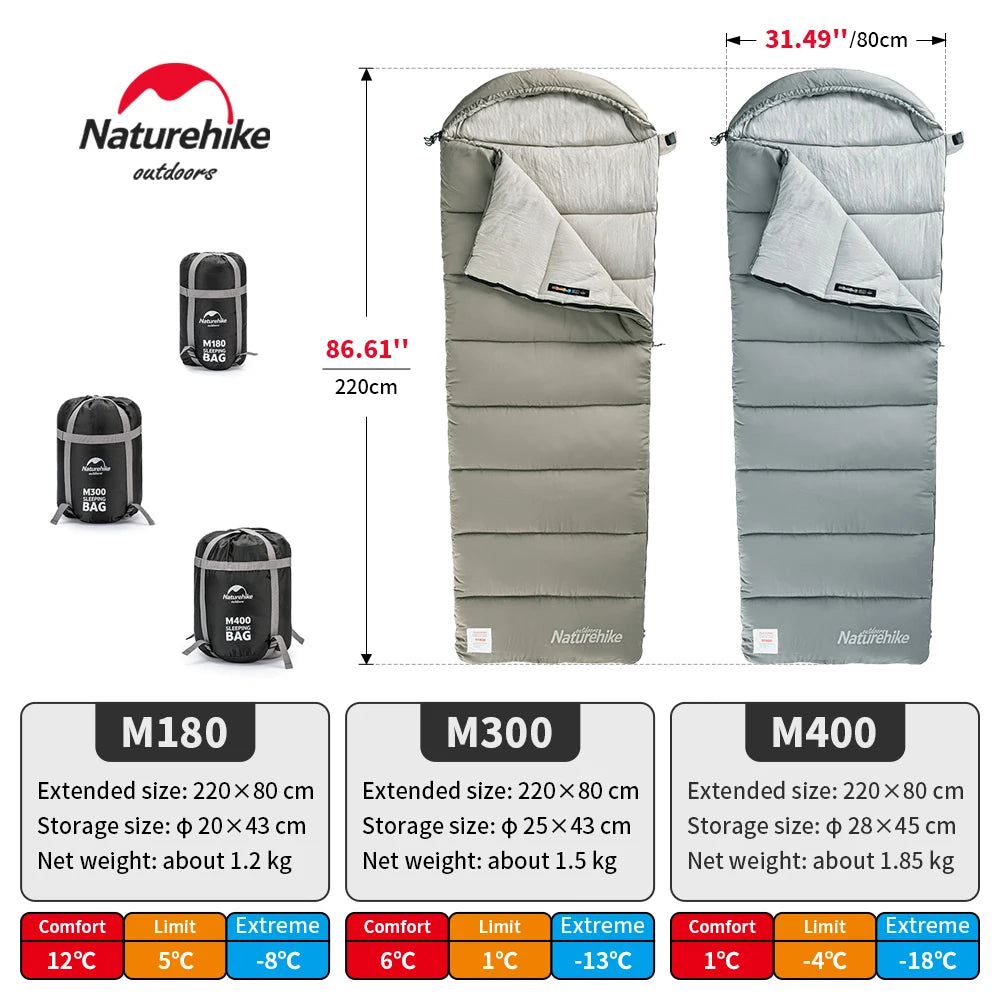 Naturehike Sleeping Bag M180 M300 M400 Machine Washable - Get Outside Today 25