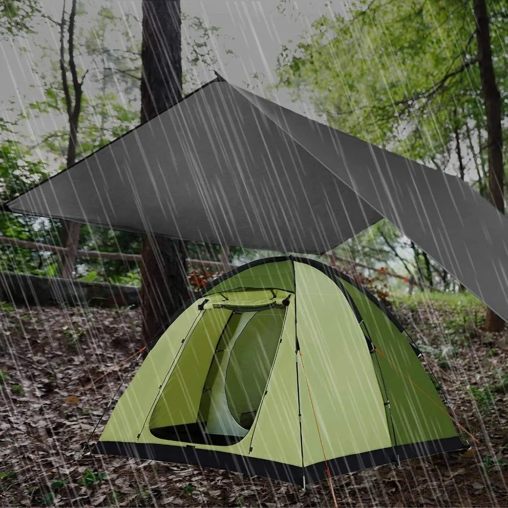 3Mx3M Camping Waterproof Awning Tarp Tent Dark Grey Ultralight Sun Shelter - Get Outside Today 25