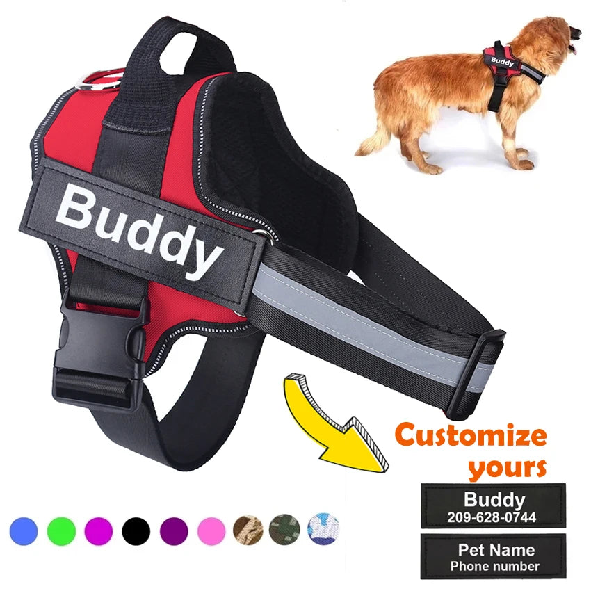 Personalized Dog Harness NO PULL Reflective Breathable Vest - Get Outside Today 25