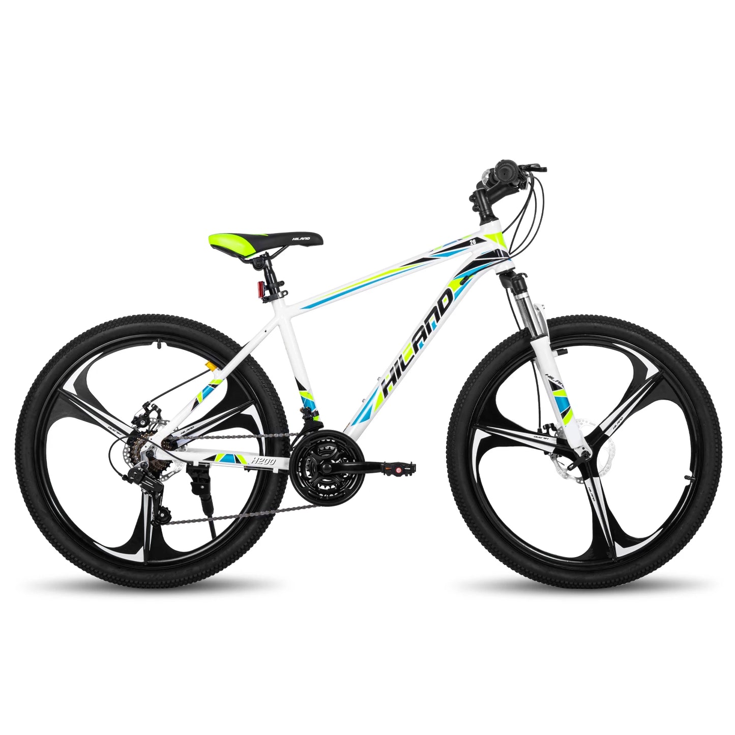 Hiland Mountain Bike Shimano 21 Speed Drivetrain Aluminum Frame 26 Inch Wheels Disc Brake for Men and Women