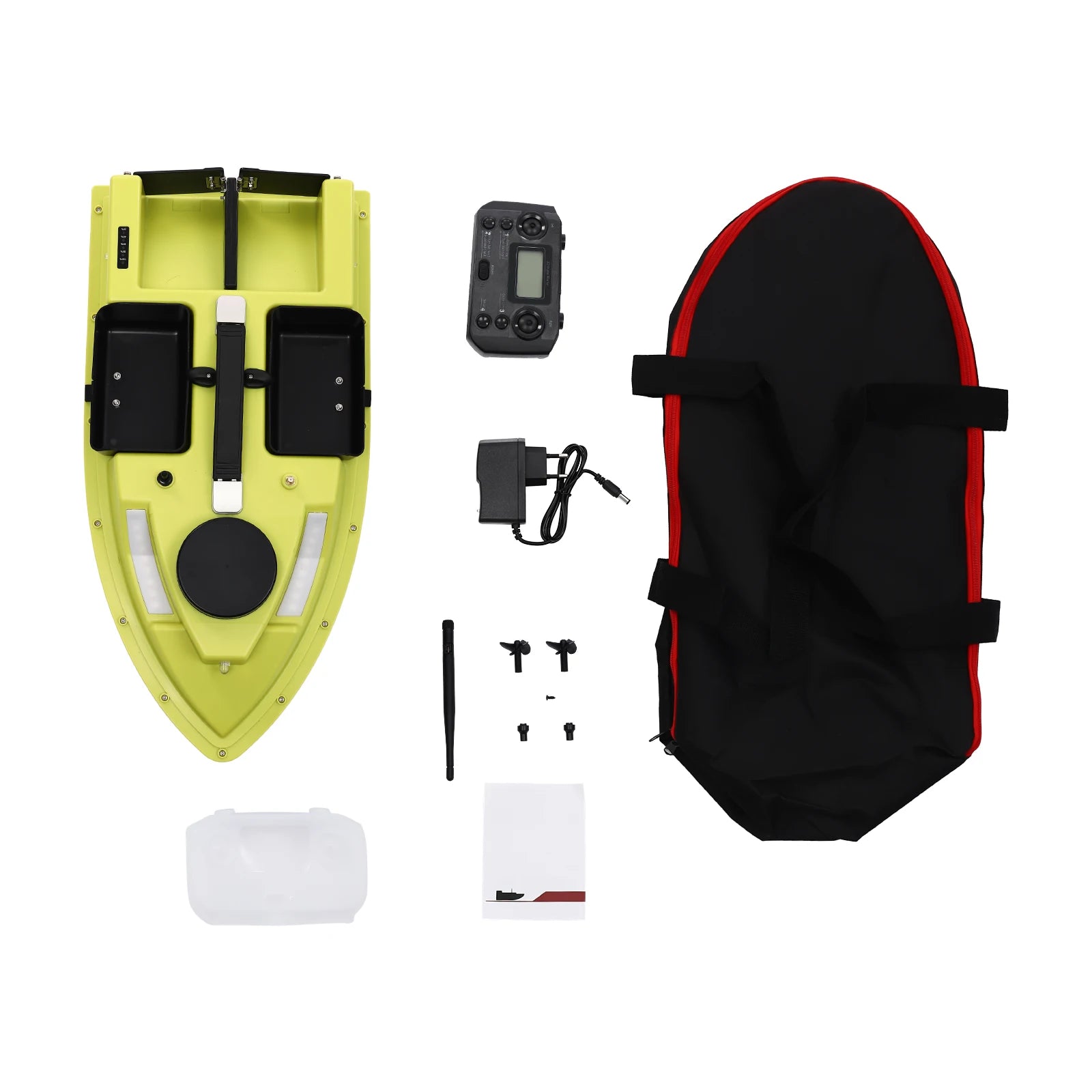 GPS RC Bait Boat for Fishing w/5200mAh Battery LED Screen Fishing Bait Boat 500M RC 40W 4 Bait Slot Fishing Bait Boat Set - Get Outside Today 25