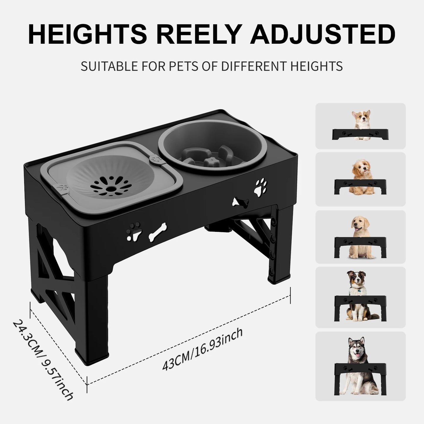 3 In 1 Pet Feeder Slow Feed Bowls Double Bowls Foldable - Get Outside Today 25