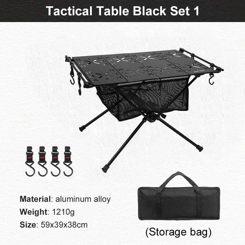 Westtune Folding Camping Table Aluminum Lightweight Portable Table with Storage Mesh Bag for Outdoor Picnic BBQ Hiking
