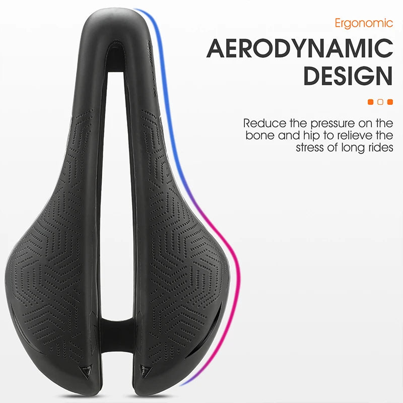 WEST BIKING Ultralight Mountain Bike Saddle MTB Enduro Road Bike Seat PU Leather Hollow Painless Men Saddle Warning Taillight - Get Outside Today 25