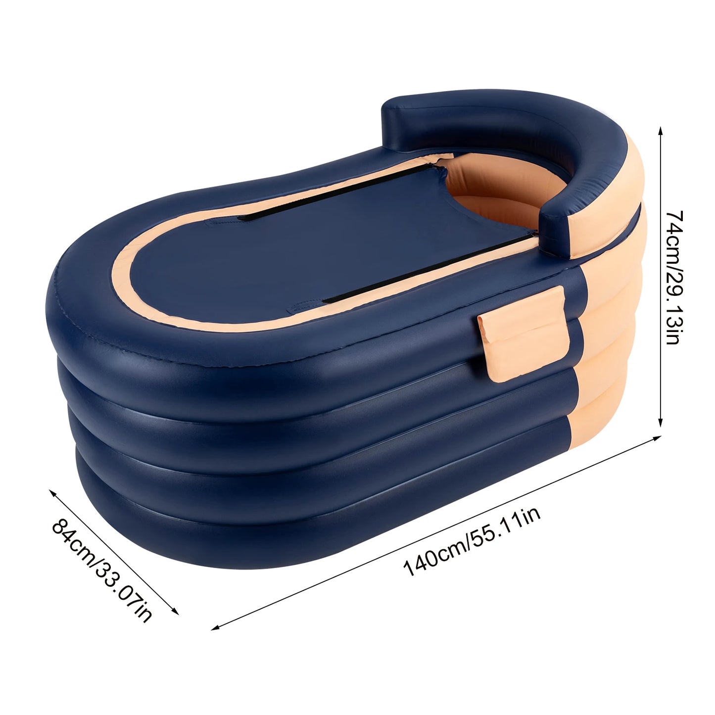 Inflatable Swimming Pool 33.07x55.11x29.13in PVC 220 lbs Capacity