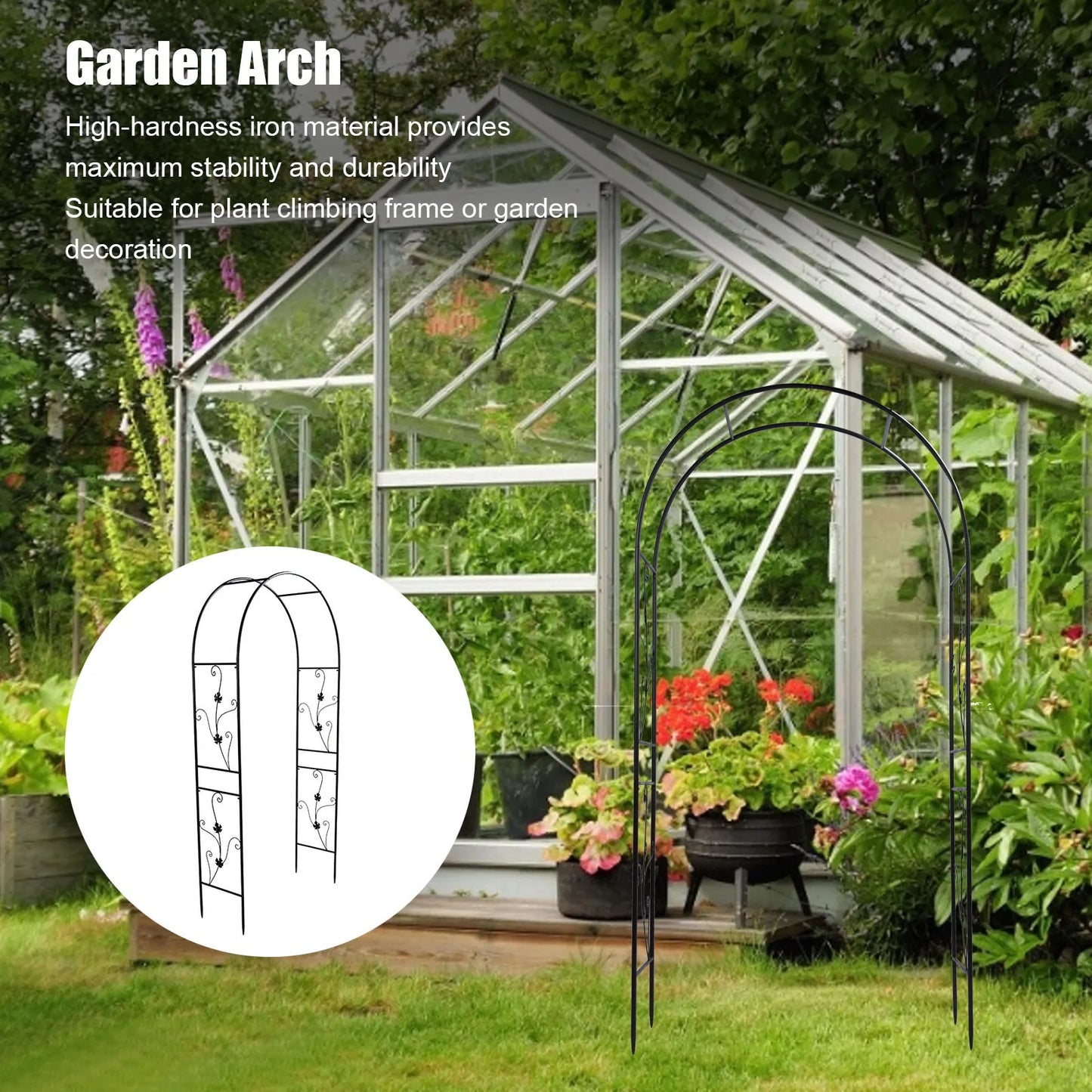 Climbing Plants Arch Climbing Plant Support Outdoor Garden Arch - Get Outside Today 25