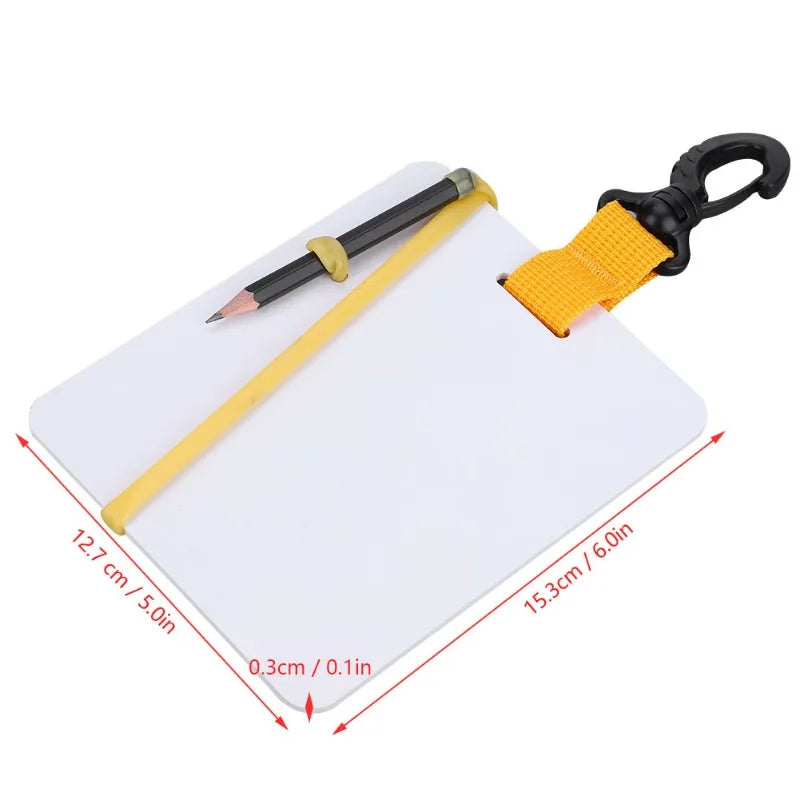 Underwater Writing Slate Board with Swivel Clip and Pencil for Water Sports Diving Swimming - Get Outside Today 25
