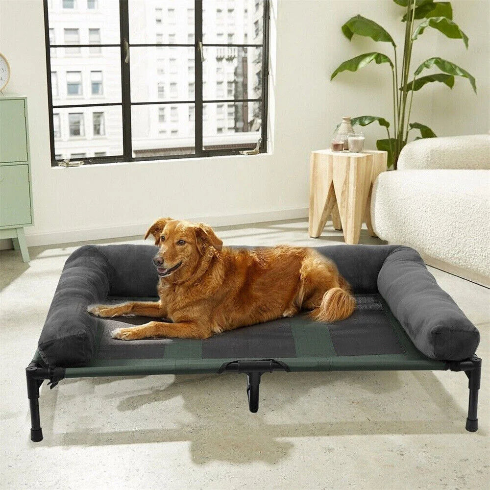 XXL XL Large Dog Bed Outdoor Raised Dog Bed with Cooling Mat - Get Outside Today 25