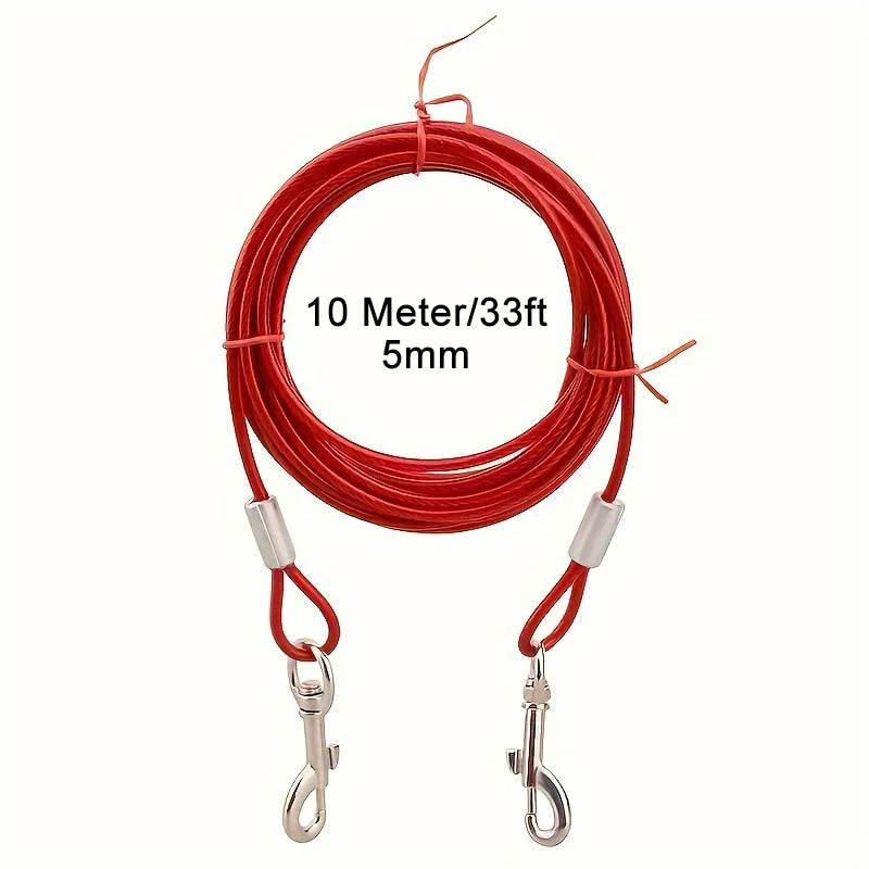 2pcs 33FT Pet Dog Tie Out Cable 220 lbs Break Strength Tether - Get Outside Today 25