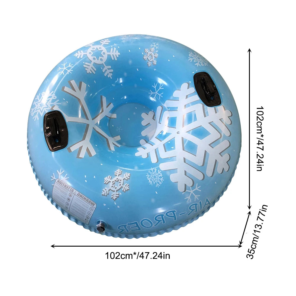 Inflatable Floated Skiing Board Sled PVC Ring With Handles