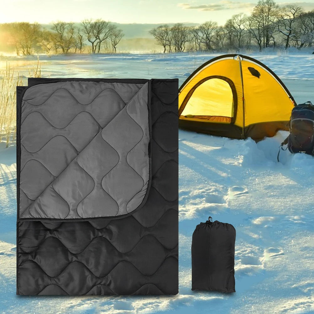 Lightweight Camping Blanket With Compression Bag And Quilt