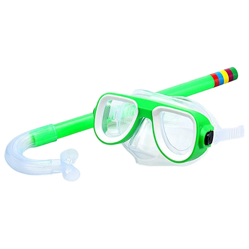 Kids Snorkel Set Diving Mask+Breathing Tubes Boy Girls Fashion Scuba Diving Anti Fog Safe Breathing Sets Underwater Accessories