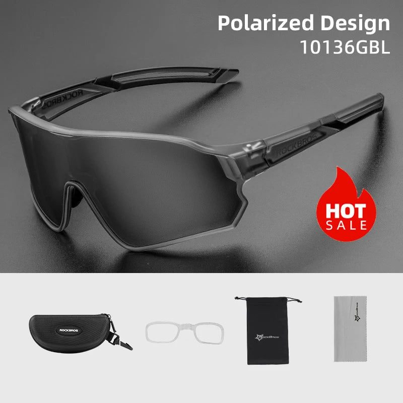 ROCKBROS Polarized Glasses UV400 Sunglasses Sport Protection Glasses Bicycle Eyewear Outdoor Hiking Camping Golf Cycling Goggles - Get Outside Today 25