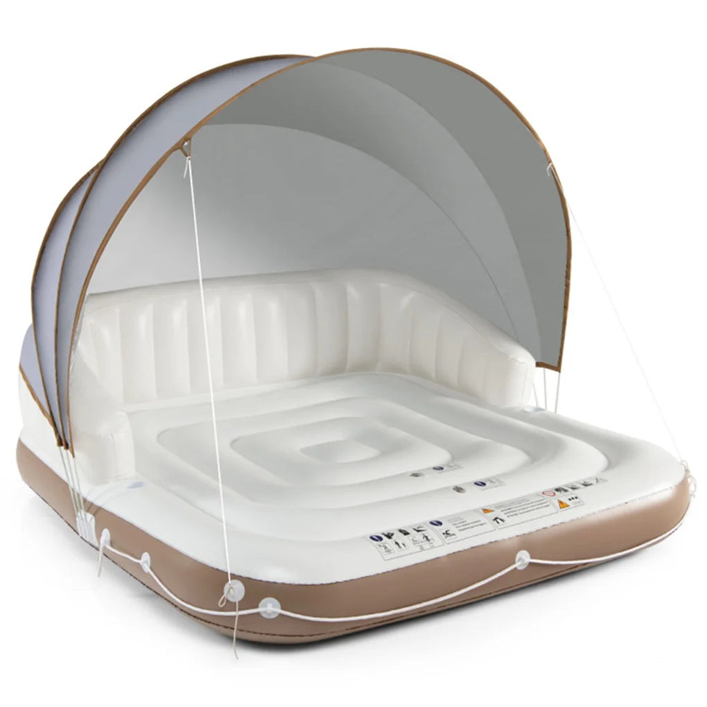 Water Floating Platform 2-person Floating Bed Inflatable Tent Swimming Air Cushion Bed Large Floating Pad - Get Outside Today 25