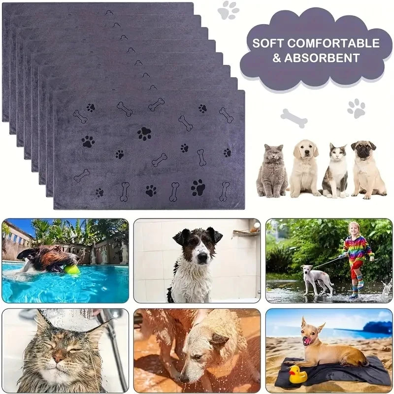 2pcs Soft Microfiber Dog Towels - Quick Dry, Absorbent Pet Bath & Grooming Towels For Dogs Dog Towels Pet Bath Drying Towels Dog - Get Outside Today 25