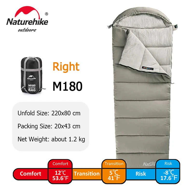Naturehike Sleeping Bag M180 M300 M400 Machine Washable - Get Outside Today 25