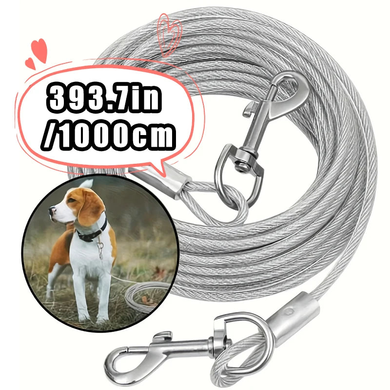 2pcs 33FT Pet Dog Tie Out Cable 220 lbs Break Strength Tether - Get Outside Today 25