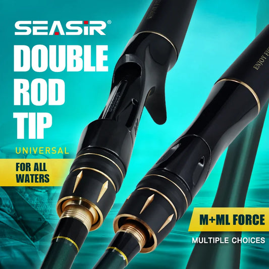 Seasir Dark Dragon MML Two Tip Rod Spinning Baitcasting