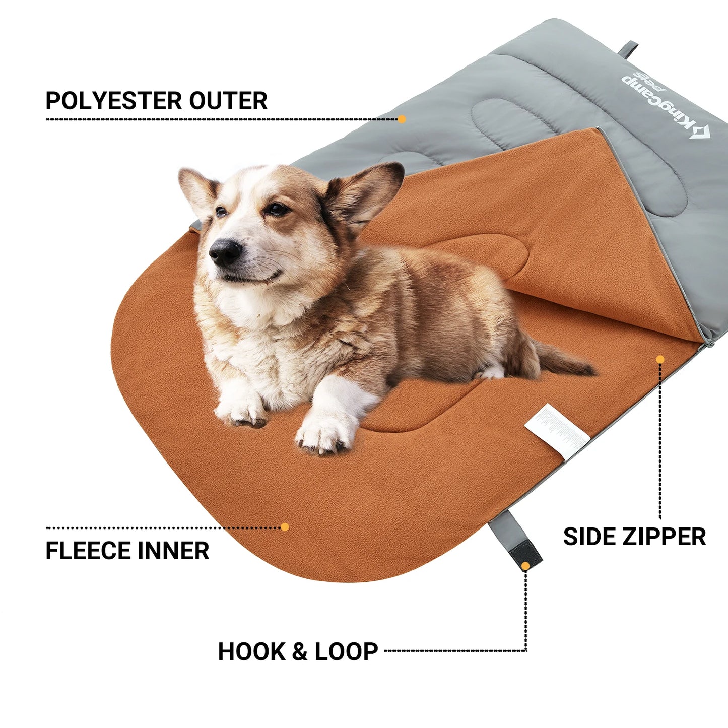 KingCamp Dog Sleeping Bag Camping Essentials Pet Bed For Travel - Get Outside Today 25